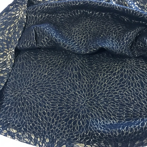 Lane Bryant Gold Lamé Floral Burst Jacquard Skirt - Picture 5 of 8